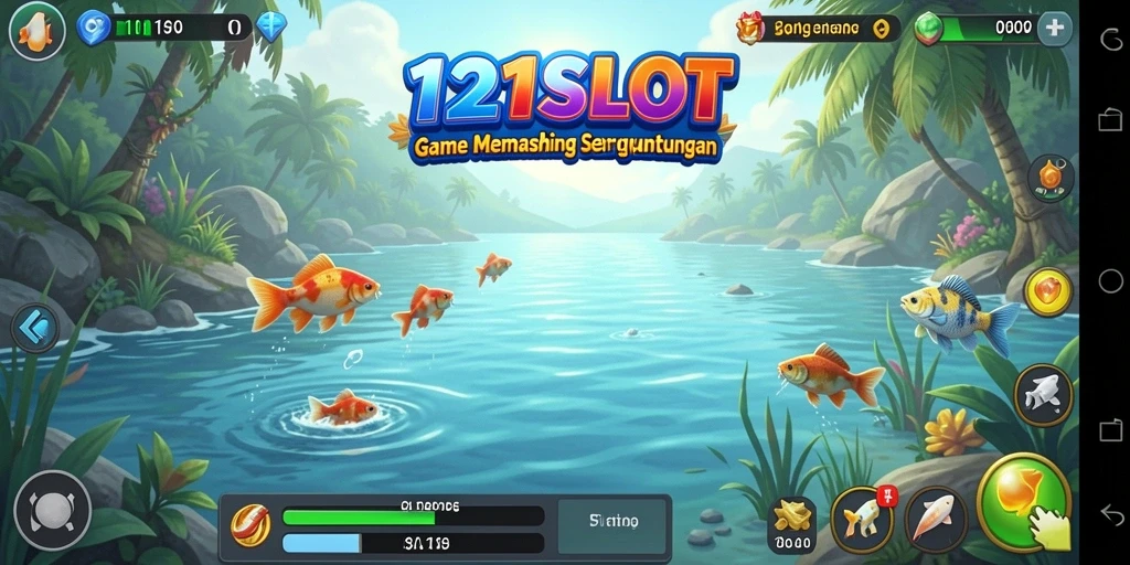 Tampilan menakjubkan dari gameplay Fishing 1121SLOT.