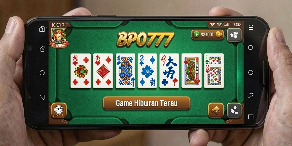 Tampilan gameplay BPO777 yang seru dalam permainan Domino.