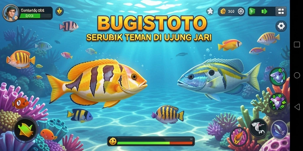 Tampilan gameplay seru dari BUGISTOTO saat menembak ikan.