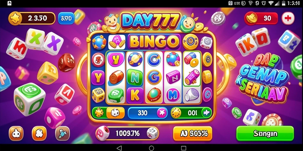 Screenshot DAY777 menampilkan gameplay bingo yang menarik dan interaktif.
