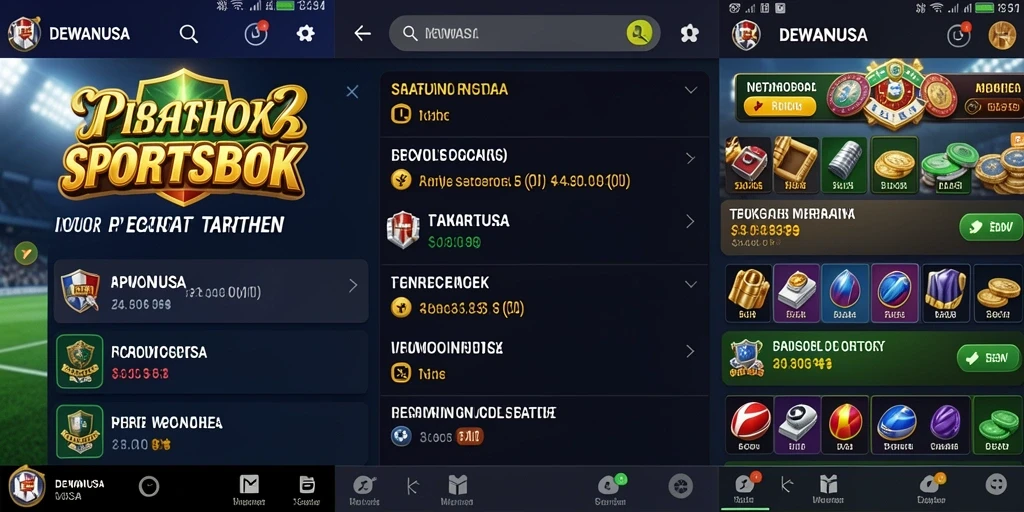 Screenshot DEWANUSA menunjukkan tampilan antarmuka taruhan yang menarik dan informatif.