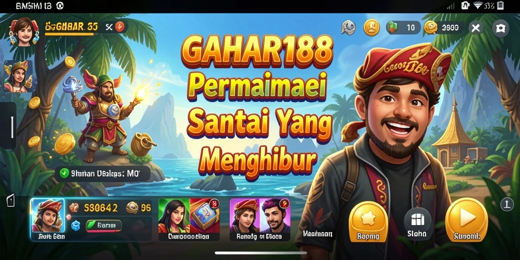 Tampilan gameplay GAHAR188 yang cerah dan menyenangkan.