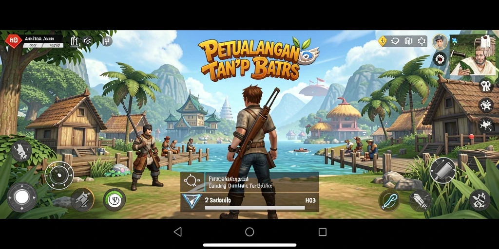 Screenshot utama H03 menunjukkan karakter menjelajahi dunia terbuka yang luas.