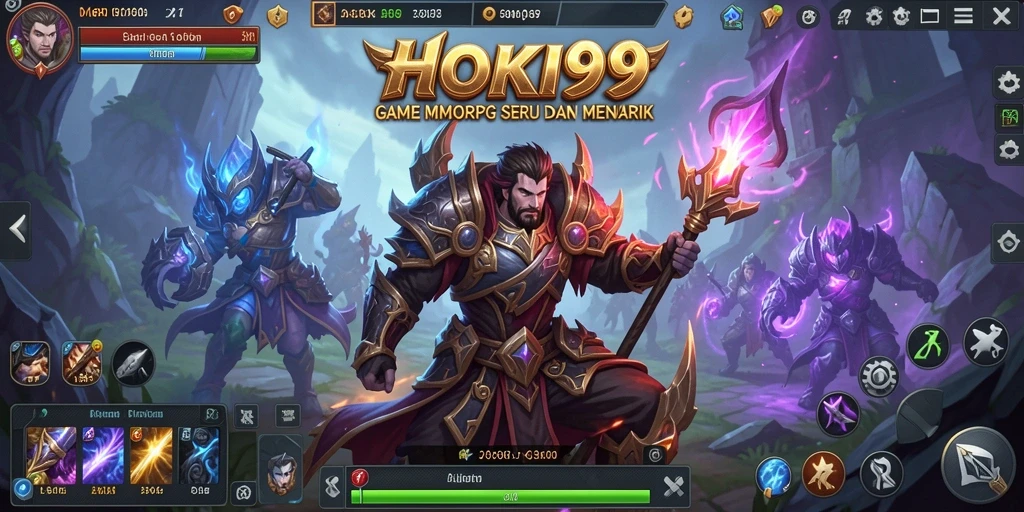 Screenshot gameplay HOKI99 yang menunjukkan aksi pertarungan hebat.