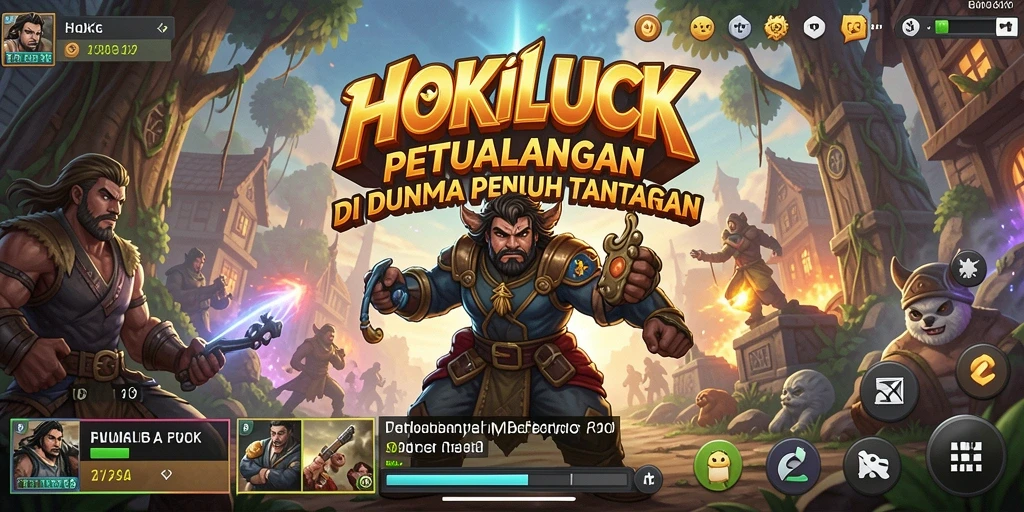 Screenshot gameplay <strong>HOKILUCK</strong> menampilkan karakter menjelajahi dunia yang luas dan penuh petualangan.