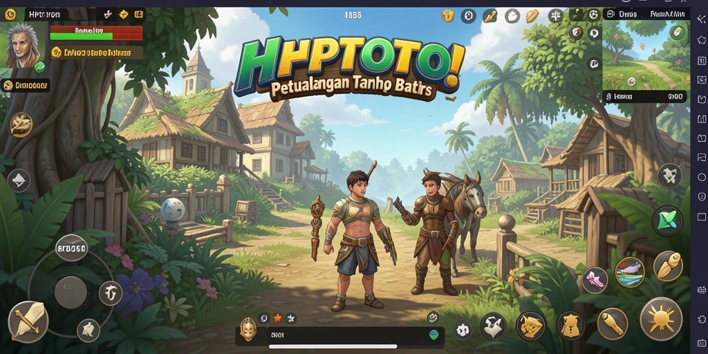 Tangkapan layar utama HPTOTO menampilkan dunia luas dan gameplay yang menarik.