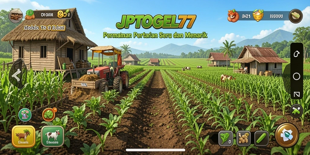 Screenshot utama JPTOGEL77 menampilkan gameplay pertanian yang seru.