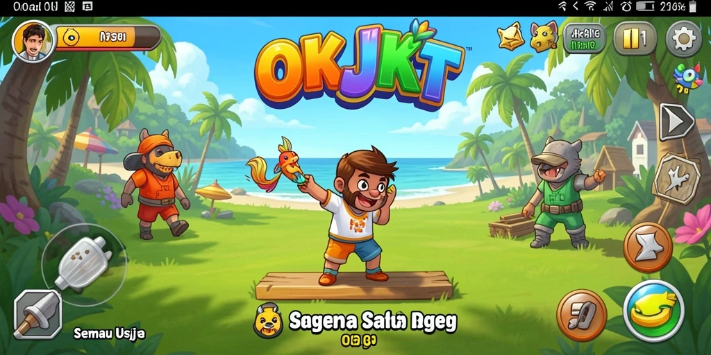 Screenshot gameplay OKJKT menampilkan keseruan dalam setiap level.