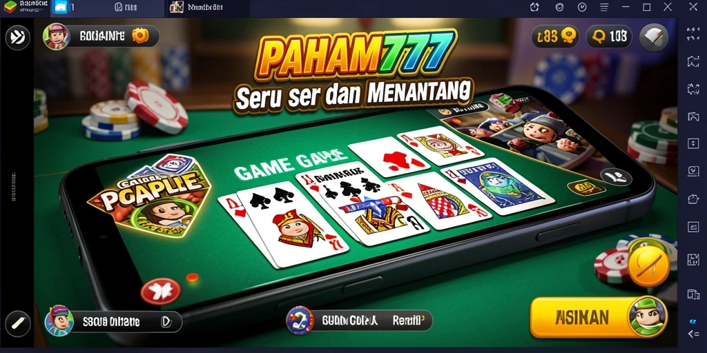 Tampilan gameplay PAHAM777 yang seru dan menarik saat bermain Gaple.