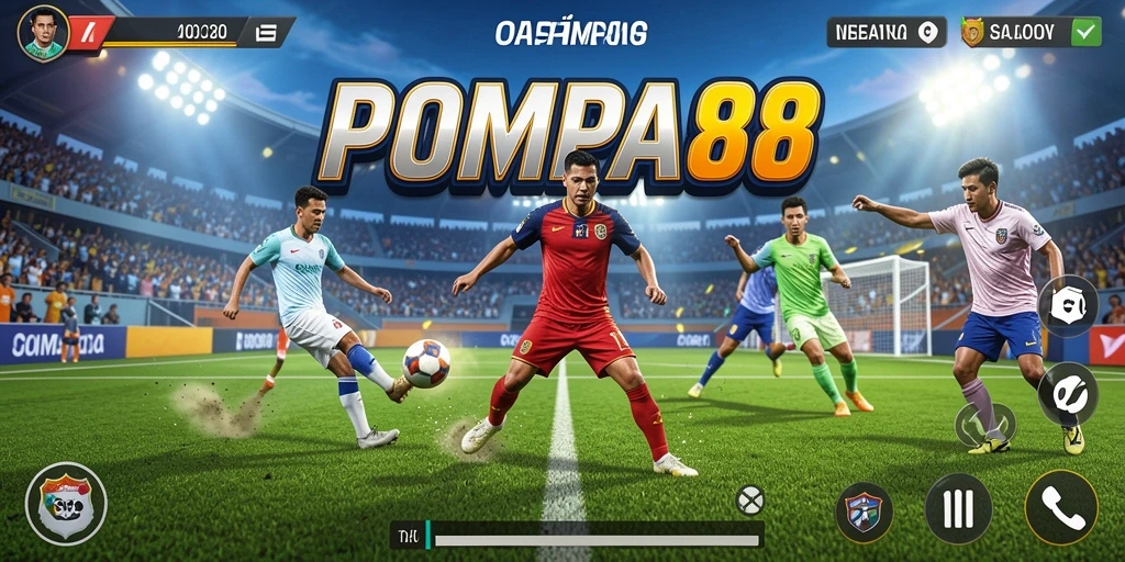 Tampilan gameplay POMPA88 yang menegangkan dan seru di arena olahraga.