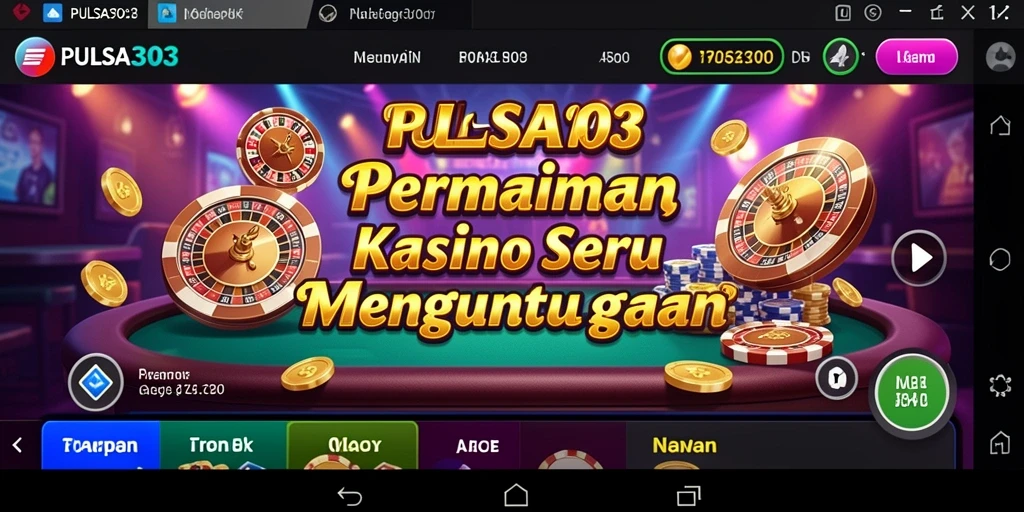Tampilan seru gameplay PULSA303 dengan berbagai pilihan permainan kasino.