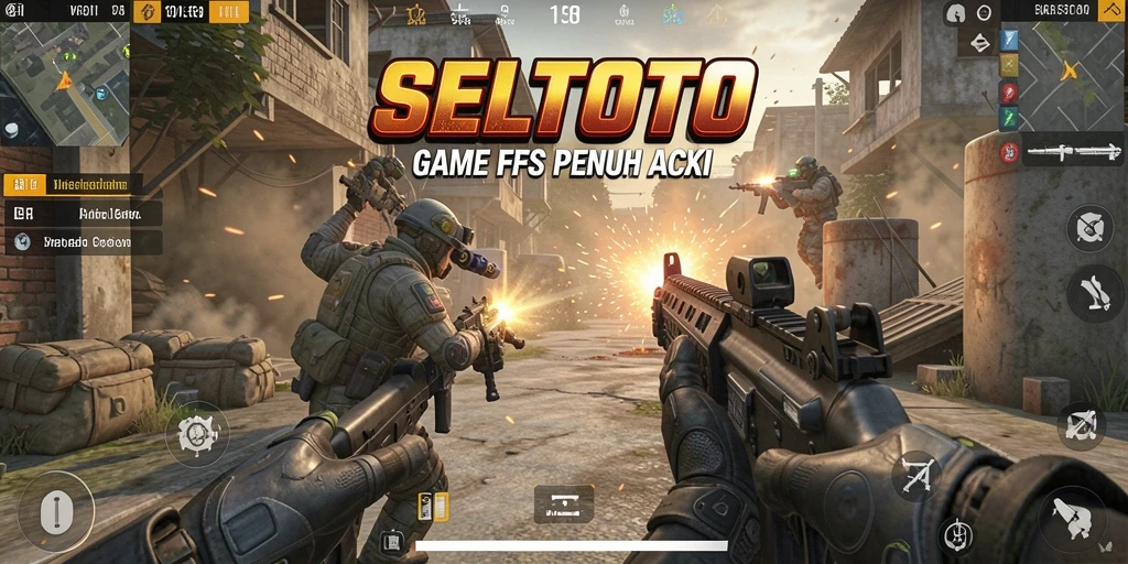 Gameplay seru dan intens dari SELTOTO dengan aksi tembak-menembak.