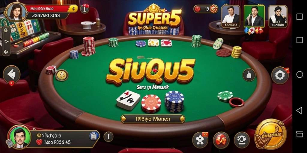 Tangkapan layar <strong>SUPER5</strong> menampilkan momen seru dalam permainan QiuQiu.