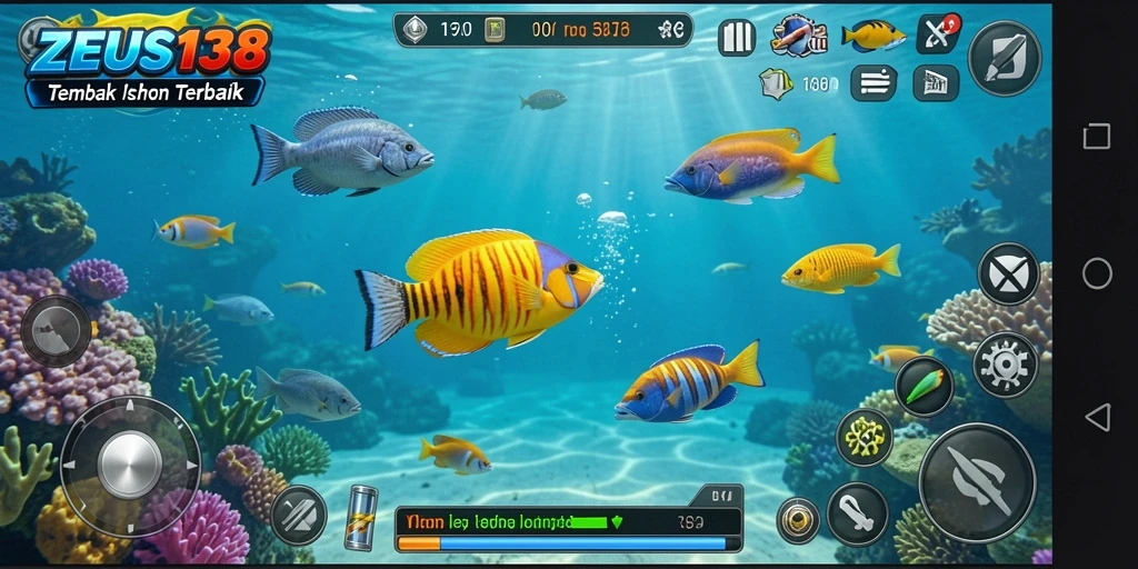 Screenshot menampilkan aksi seru gameplay Tembak Ikan di ZEUS138.