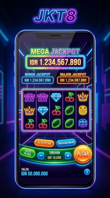 Tampilan utama aplikasi jkt8 yang intuitif.